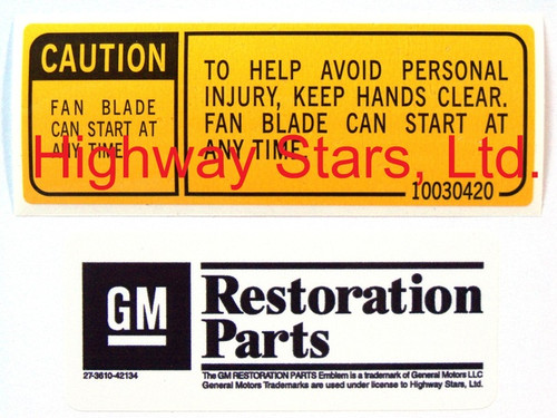 Licensed GM Restoration Air Cleaner Label for Buick Turbo Regal
