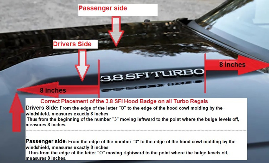 Hood badge placement