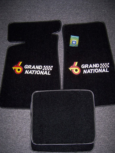 Buick Grand National floor mats with embroidery on front mats 53P