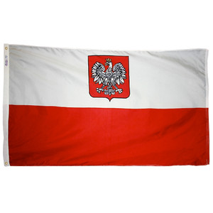 Poland W/ Eagle Nylon Outdoor Flag Poland W/ Eagle Nylon Outdoor Flag
