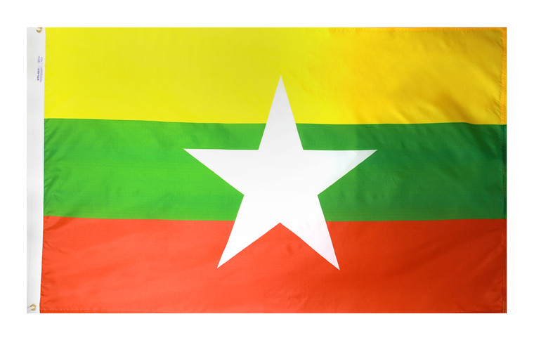 Myanmar (Burma) Nylon Outdoor Flag