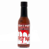 5oz bottle of Hellfire First Blood Hot Sauce