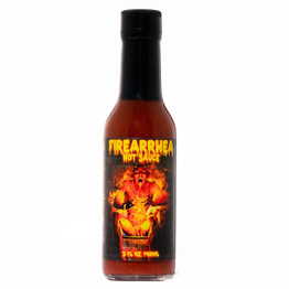5oz bottle of Hellfire Firearrhea Hot Sauce