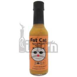 5oz bottle of Fat Cat Papaya Pequin Passion