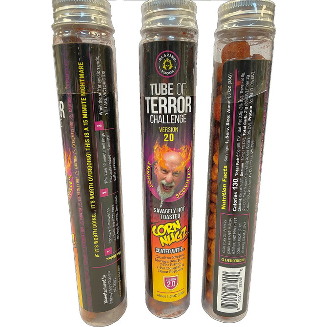 Blazing Foods Tube of Terror 2.0 Corn Nugz Challenge