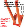 Four-Bolt Plate Lower Bumper Mount - Double-Shear Upgrade cannot be installed