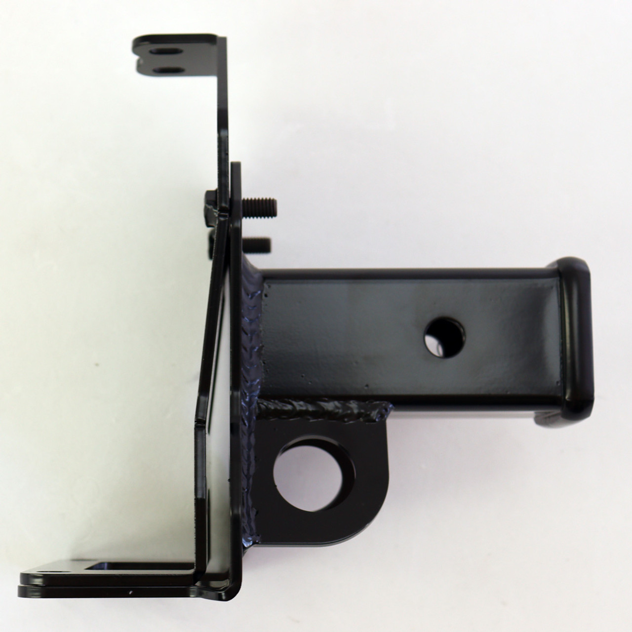 Side view of Thunderhawk Twin-Plate Rear Hitch, with two pieces slid together (as when installed)