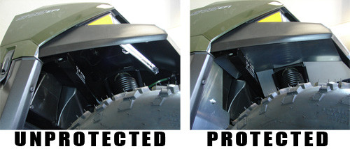 Front Mud Guards & top of Front Inner Fender Armor (viewed from below) Front Mud Guards & top of Front Inner Fender Armor (viewed from below)