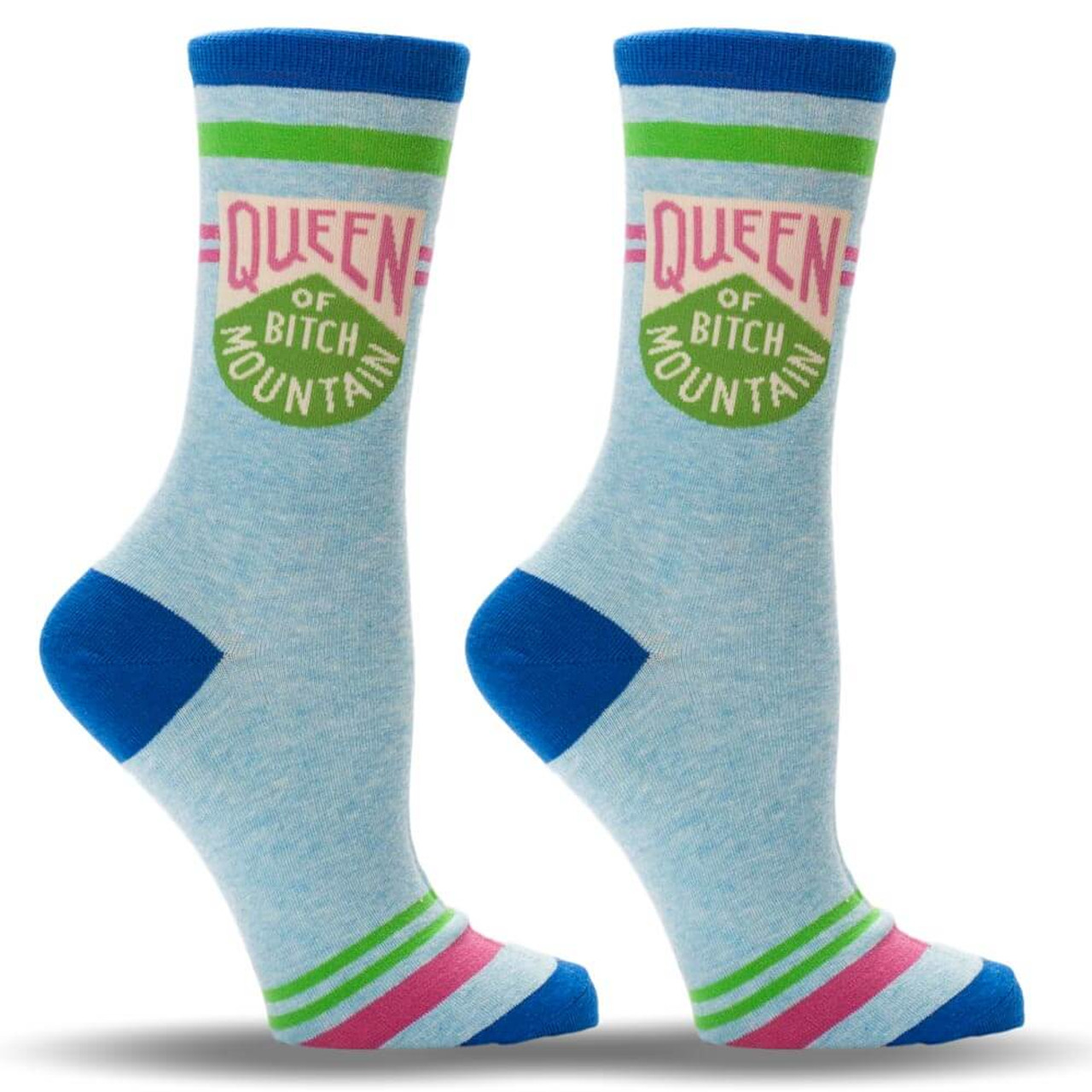 Queen Of Bitch Mountain Socks in Snarky Cool Unique Gifts
