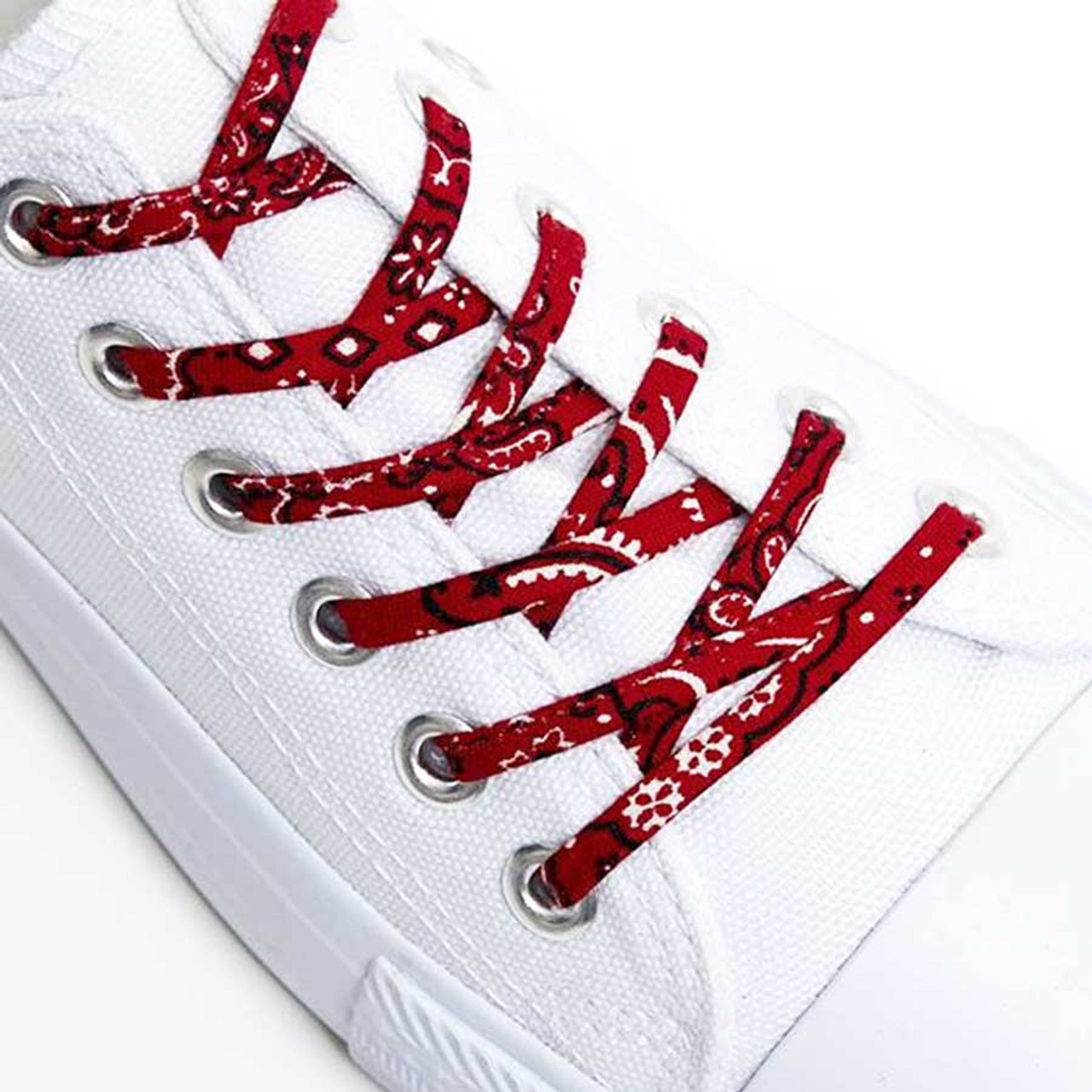 red bandana shoe laces