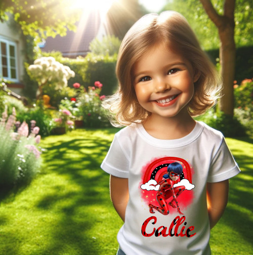 Miraculous Ladybug Party Personalized Custom White T Shirt or Onesie