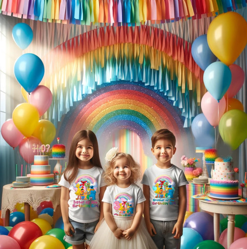 Sesame Street Birthday Party Personalized Custom Family White Shirt Pack