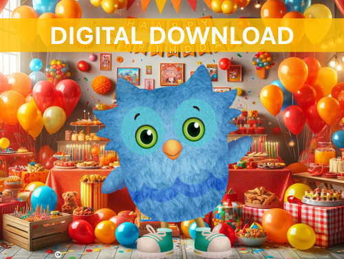 Daniel Tiger O the Owl DIY Digital Printable Big Decor Cutout Yard Sign Prop Birthday Baby Shower - Digital Download