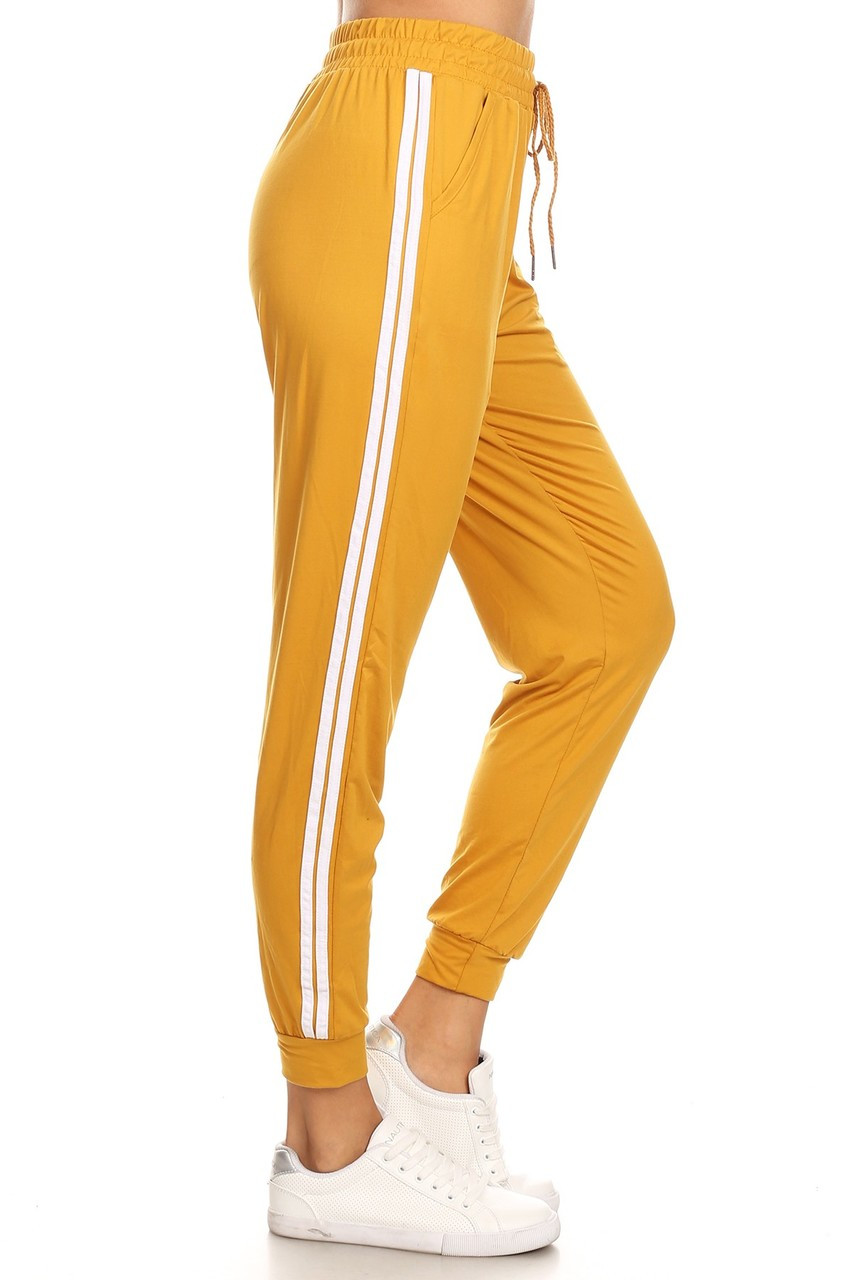 yellow stripe joggers