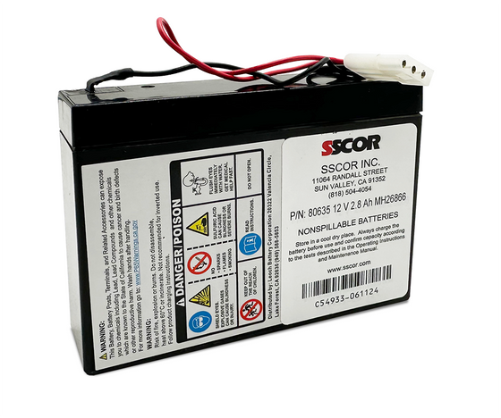 SSCOR Replacement battery for VX-2 and Duet Suction Units