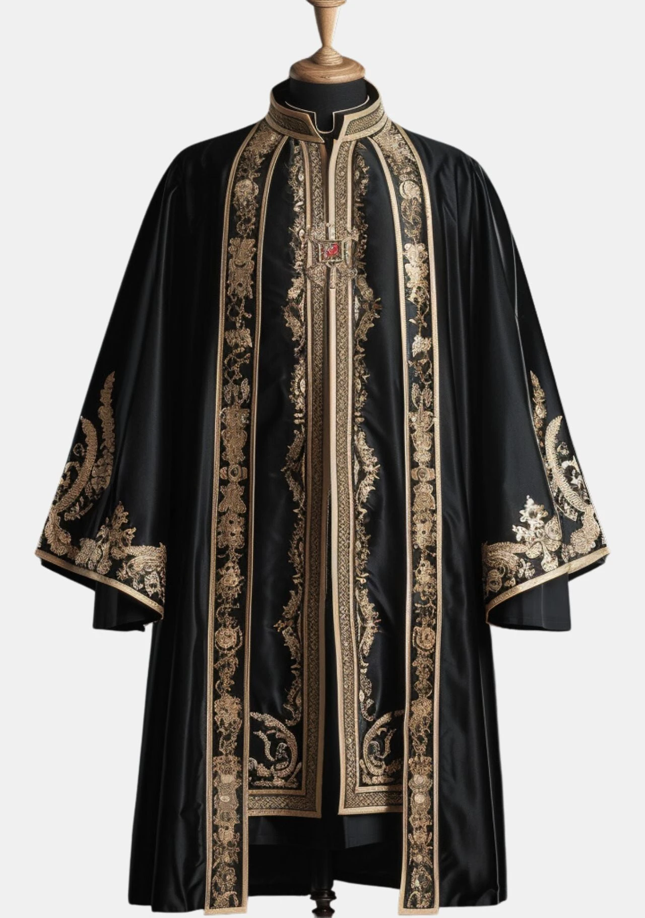 Jonas Luxurious Clergy Robe Black