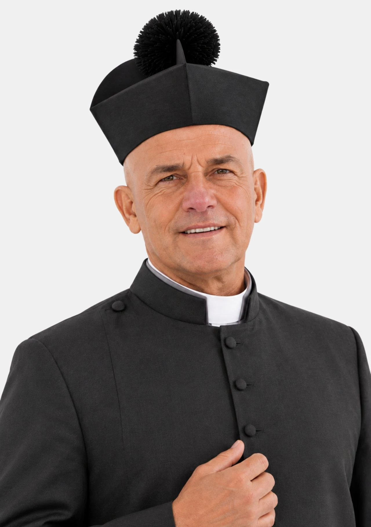 Black Biretta Cap