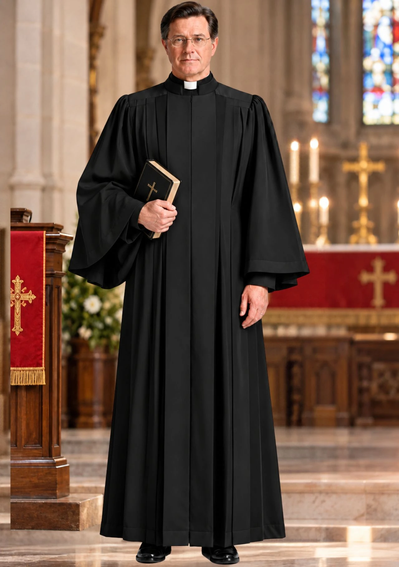 Apollo's Black Preaching Robe for Men