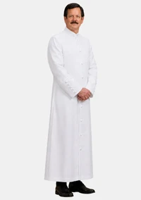 Blessed White Priest Robe Backlook
