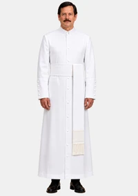 Blessed White Priest Robe Backlook
