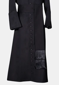 Sean Wool Cassock for Men Black