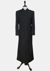 Sean Wool Cassock for Men Black