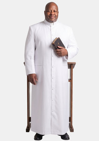 Pluz Size Men White eClergy's Robe