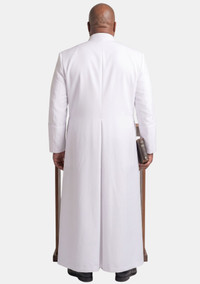 Pluz Size Men White eClergy's Robe