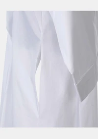 Double Pleat Pastor Alb for Men