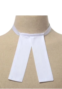 White Barrister Bands with Strings