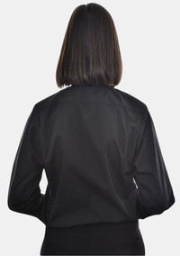 Ladies Black eClergy's Shirt with Roman Collar