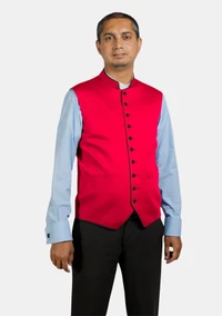 Red Cardinals Vest with Contrast Trim
