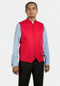 Red Cardinals Vest with Contrast Trim