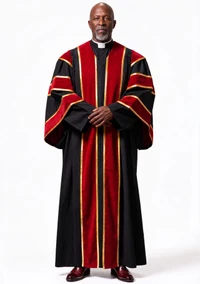 Manuel Pulpit Robe for Men Black