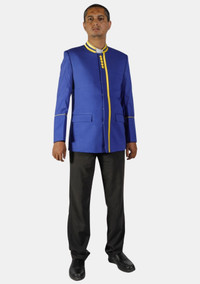 Royal Blue With Gold Priestly Jacket