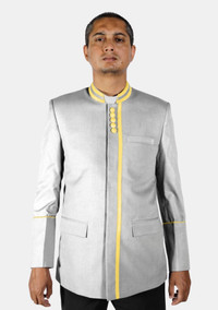 White Gold eClergy's Modern Button Jacket