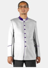 Abraham Legacy Minister Jacket in White for Men