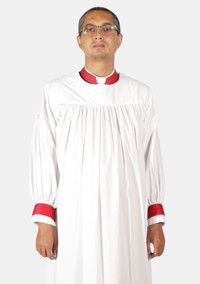 Anglican Rochet with Red Cuffs