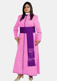 Pink with Roman Purple Women Cassock