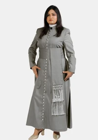 Women 3 Stripe Gray Chimere and Rochet Set