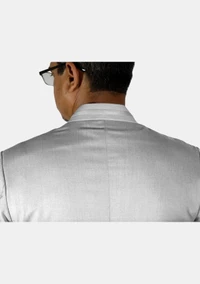 Modern Button White Clerical Jacket