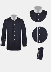 Aaron Black and Silver Clergy Jacket