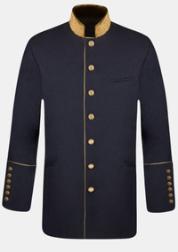 Black With Gold Preacher Jacket