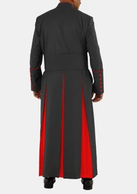 Bigtha Black with Red eClergy Robe for Men