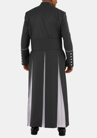 Ahban Black With White eClergys Robe