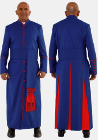 Men Royal Blue with Red Trim eClergys Robe