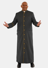 Hadad Black with Gold eClergys Robe
