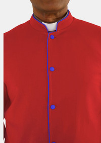 eClergys Red Robe with Royal Blue Trim for Men