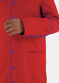 eClergys Red Robe with Royal Blue Trim for Men
