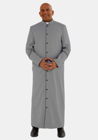 Gray With Black eClergys Robe For Men